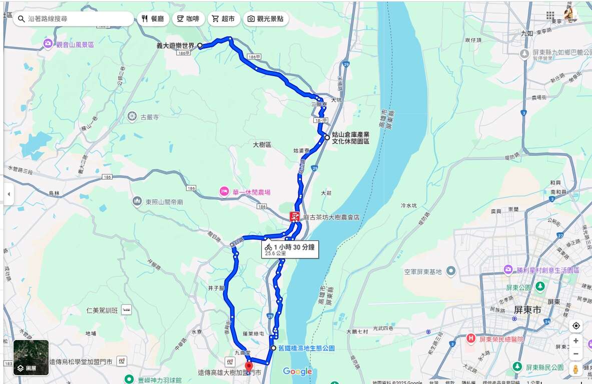 騎樂無窮自行車活動路線軌跡圖